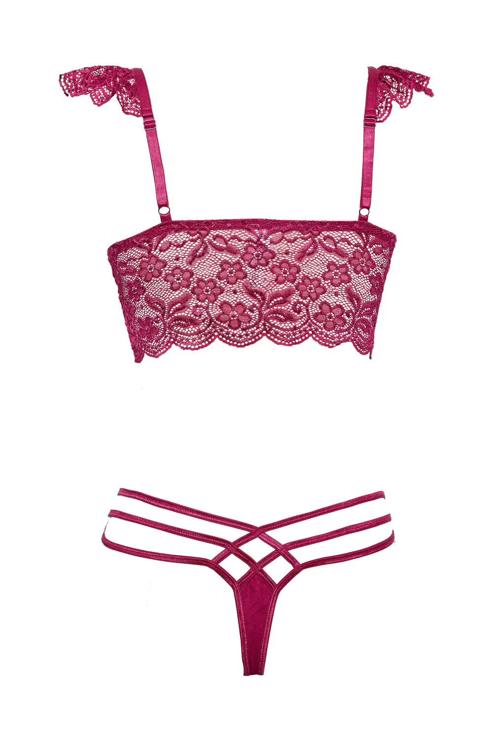 💗 Pink Pussycat Lingerie – Crop Top & Thong Set – Vancouver — discreet 1–2 hour delivery – close-up view
