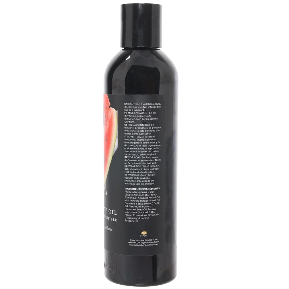 Edible Massage Oil 8oz/236ml in Watermelon – Vancouver adult boutique – features