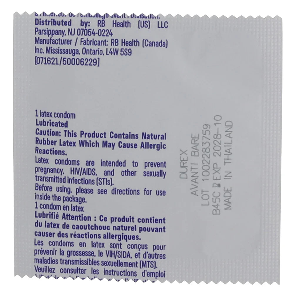 Avanti Bare Latex Condoms in 12 Pack Vancouver – product detail
