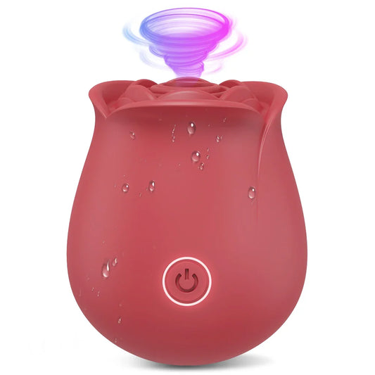 Blooming Rose Clitoral Suction Stimulator in Red
