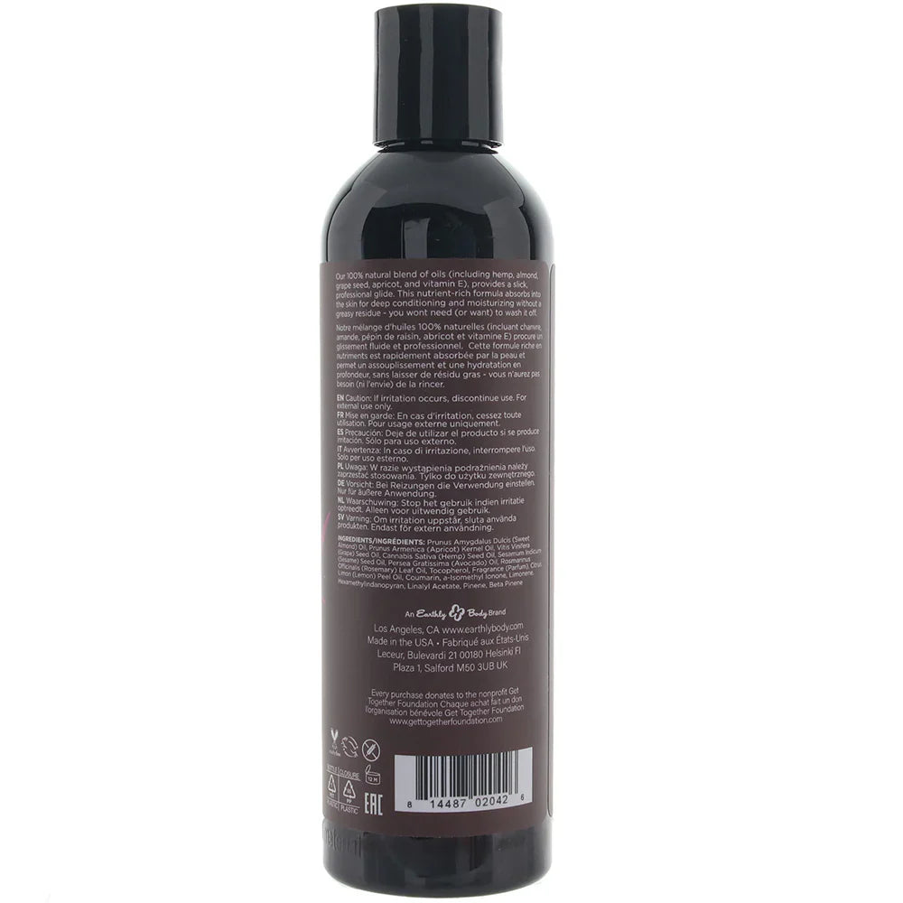 Hemp Seed Massage Oil 8oz/236ml in Skinny Dip – Vancouver — discreet 1–2 hour delivery – close-up view