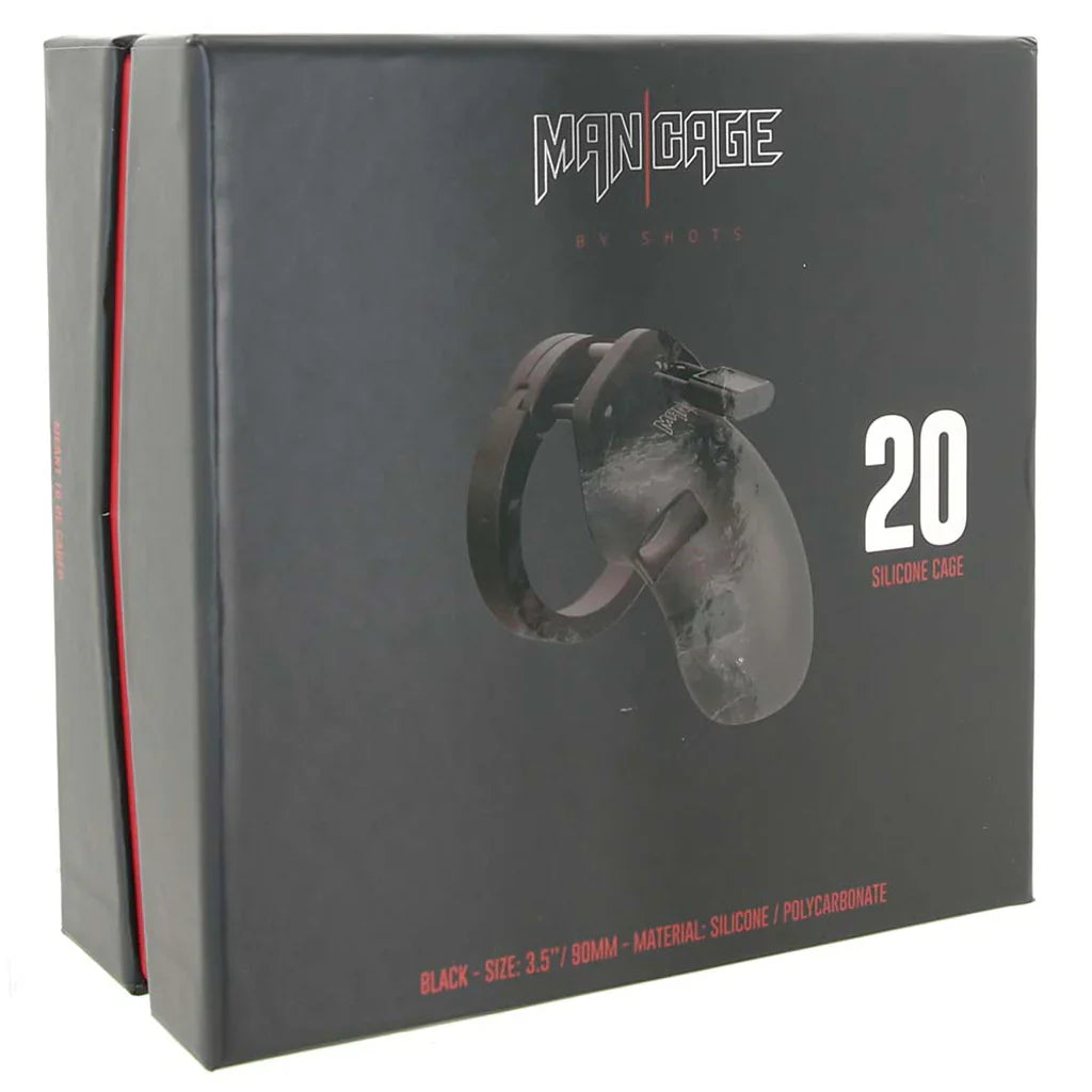 ManCage 20 3.5 Inch Silicone Cock Cage in Black — delivered in Vancouver in 1–2 hours | Heaven Boutique