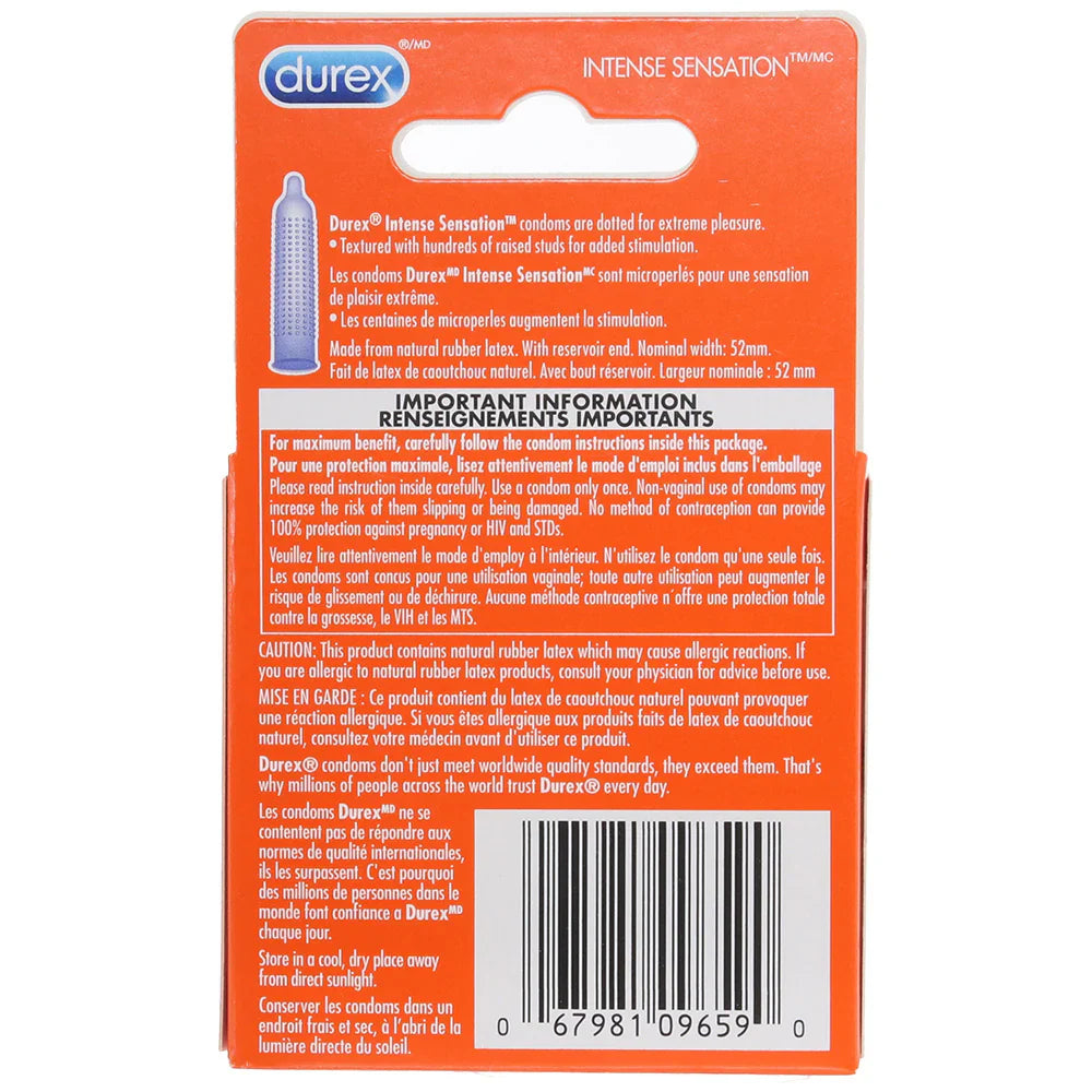 Intense Sensation Condoms in 3 Pack – Vancouver — discreet 1–2 hour delivery – close-up view