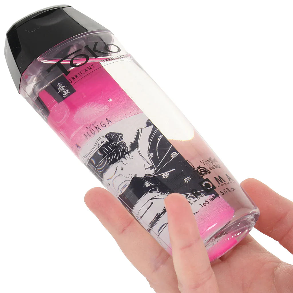 Toko Aroma Flavored Lube 5.5oz/163ml in Strawberry Wine – Heaven Boutique Vancouver – side view