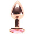Small Aluminum Plug with Pink Gem in Rose Gold — delivered in Vancouver in 1–2 hours | Heaven Boutique