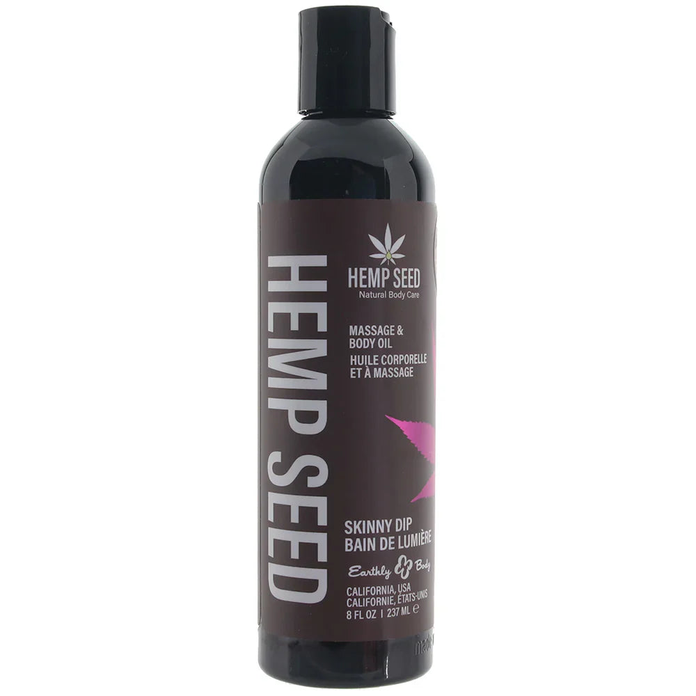 Hemp Seed Massage Oil 8oz/236ml in Skinny Dip — delivered in Vancouver in 1–2 hours | Heaven Boutique
