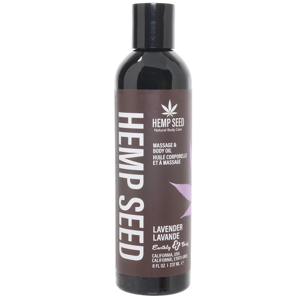 Hemp Seed Massage Oil 8oz/236ml in Lavender — delivered in Vancouver in 1–2 hours | Heaven Boutique