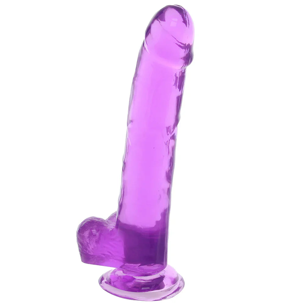 Size Queen 8 Inch Jelly Dildo in Purple – Vancouver – packaging view