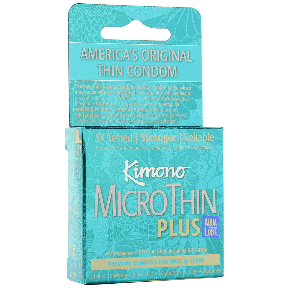 MicroThin Aqua Lube Condoms in 3 Pack — delivered in Vancouver in 1–2 hours | Heaven Boutique