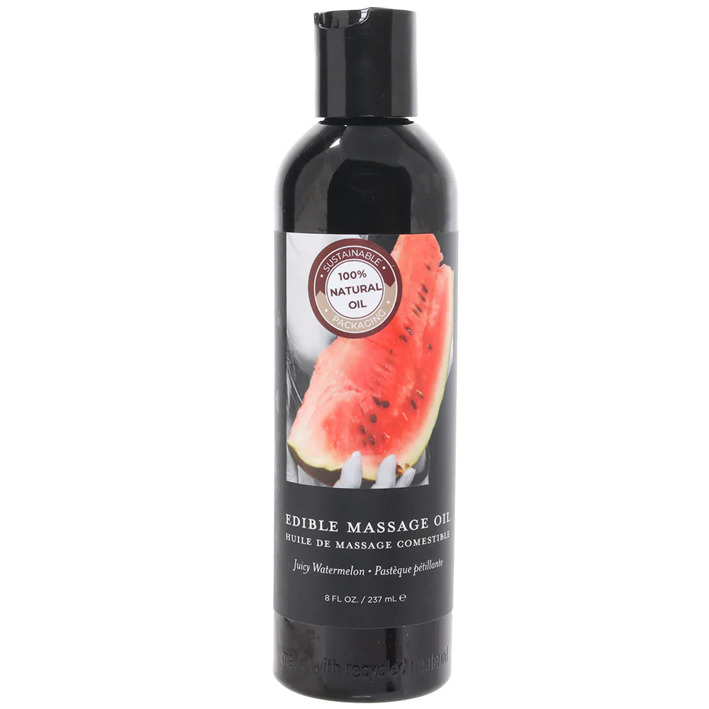 Edible Massage Oil 8oz/236ml in Watermelon — delivered in Vancouver in 1–2 hours | Heaven Boutique