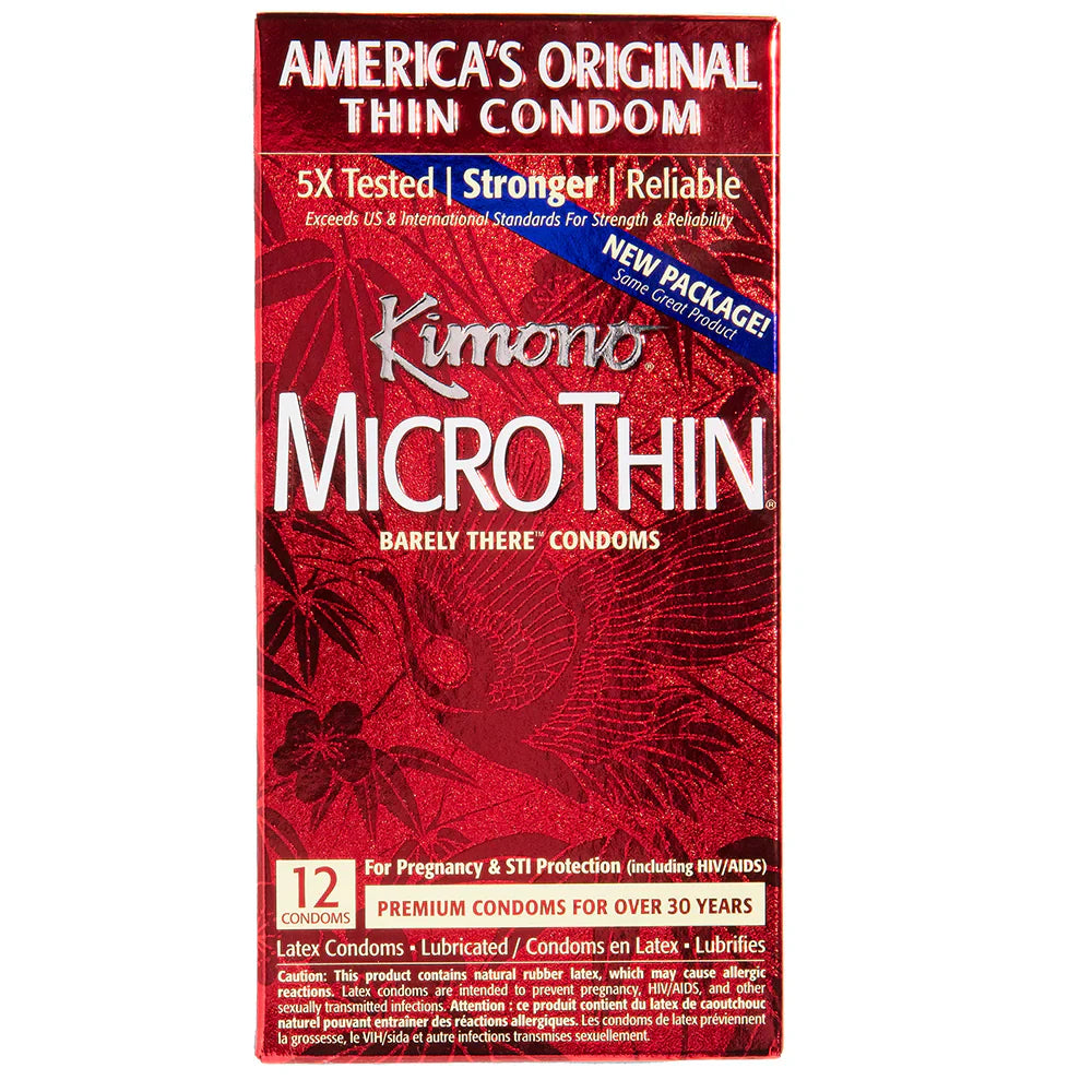 MicroThin Condoms in 12 Pack – Heaven Boutique Vancouver – side view
