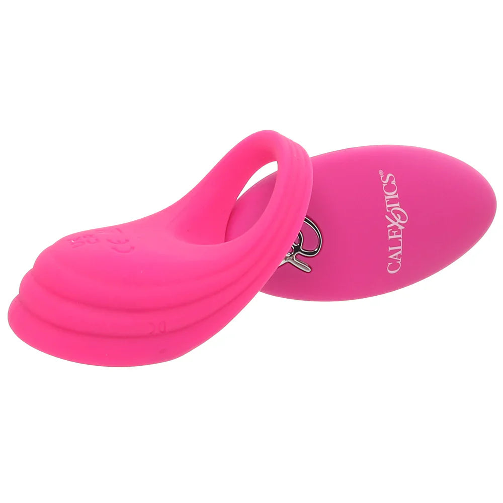 Silicone Remote Pleasure Vibrating C-Ring – Heaven Boutique Vancouver – side view