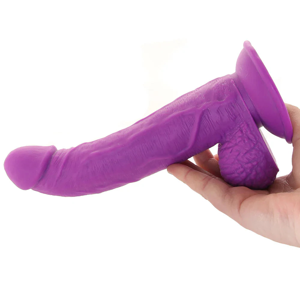 Pop Peckers 7.5 Inch Ballsy Dildo in Purple Vancouver – product detail