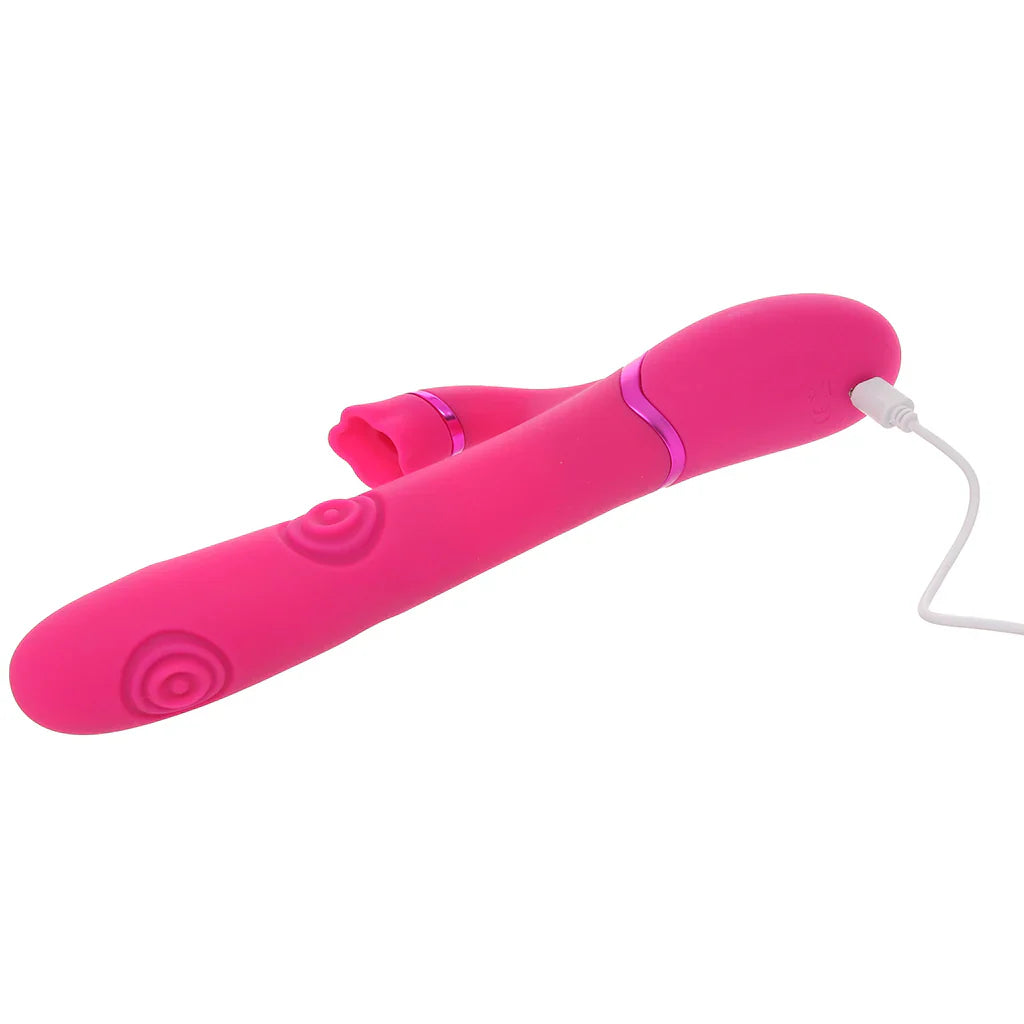 Dolce Vive Fiore Air Wave Tapping Rabbit Vibe – Heaven Boutique Vancouver – side view