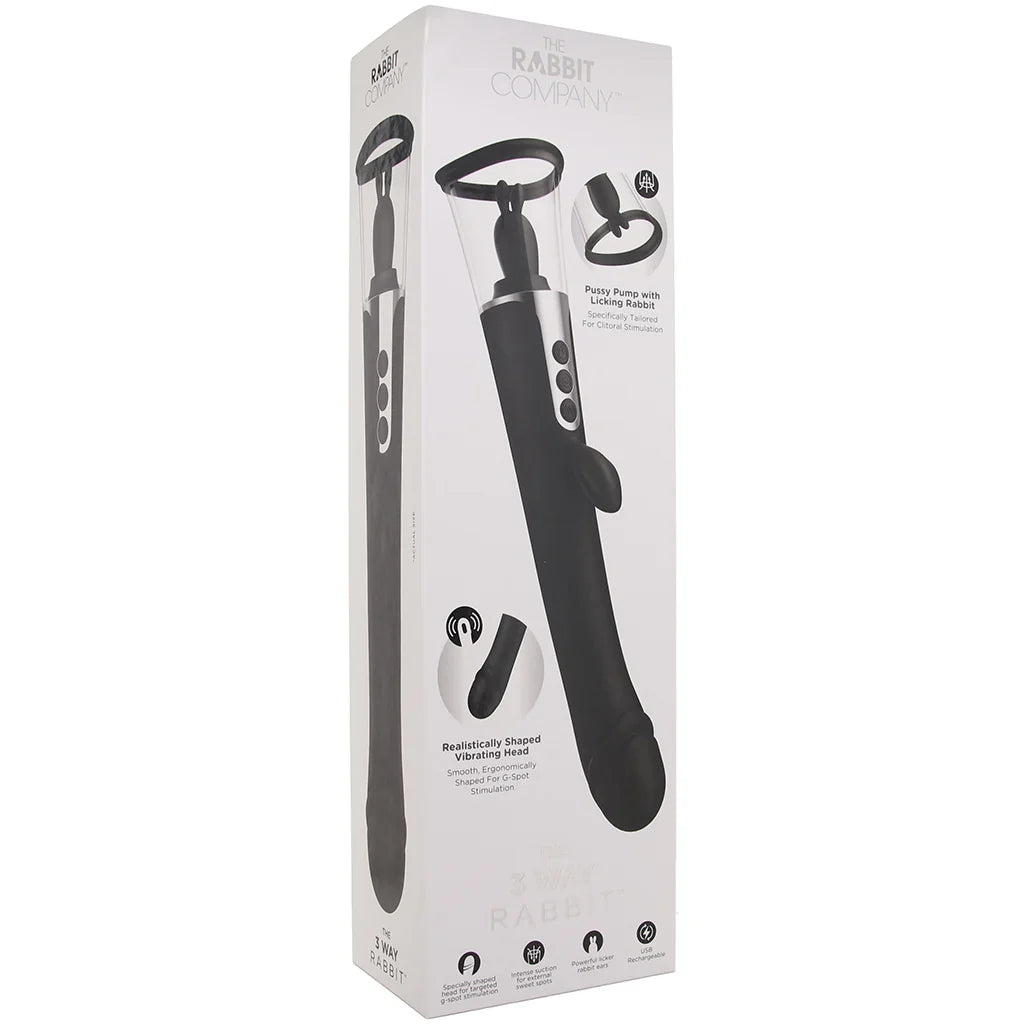 The 3 Way Rabbit Vibe and Pussy Pump — delivered in Vancouver in 1–2 hours | Heaven Boutique