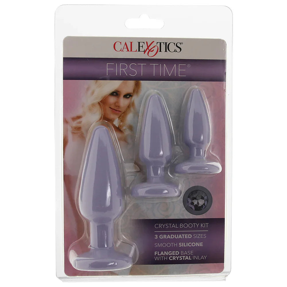 First Time Crystal Booty Anal Plug Set in Purple — delivered in Vancouver in 1–2 hours | Heaven Boutique