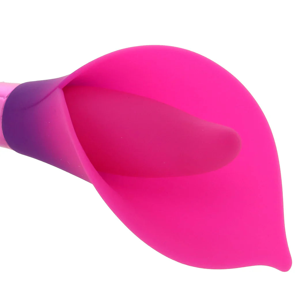 Vala Fiercely Powerful Silicone Flower Vibe in Purple – Vancouver adult shop – in use view