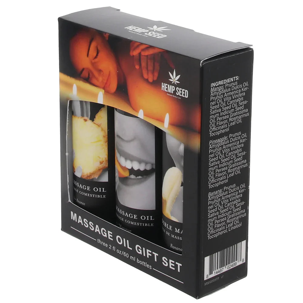 Edible Massage Oil Gift Set in Tropical — delivered in Vancouver in 1–2 hours | Heaven Boutique