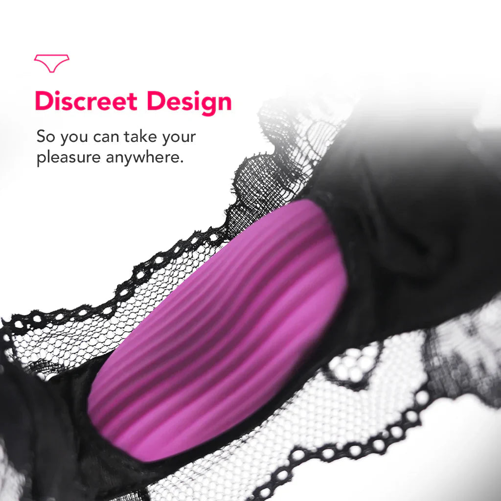 Edeny Panty Vibe with App Control in Violet – Vancouver adult shop – in use view