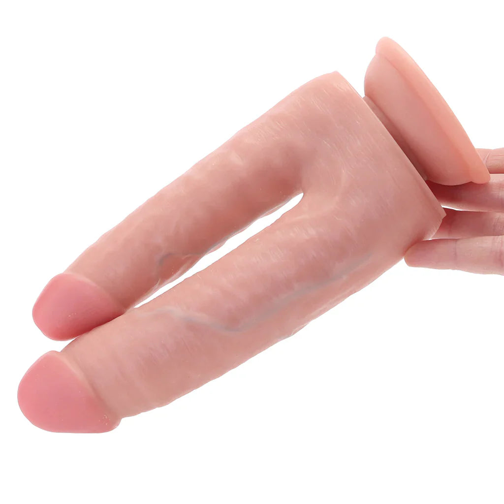 RealRock Double Trouble 5 and 6 Inch Double Dildo in Light Vancouver – product detail