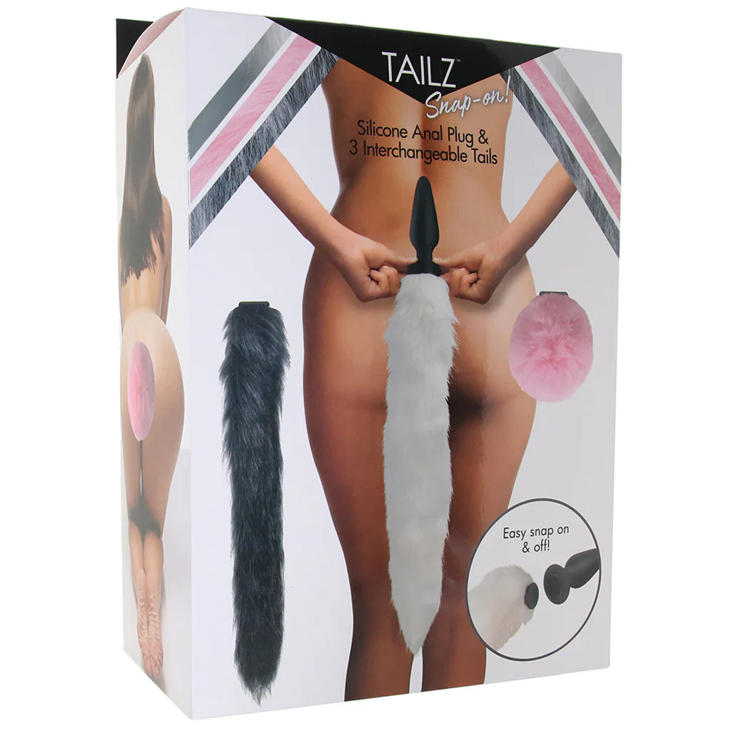 Tailz Snap-On Anal Plug and 3 Interchangeable Tails Set — delivered in Vancouver in 1–2 hours | Heaven Boutique