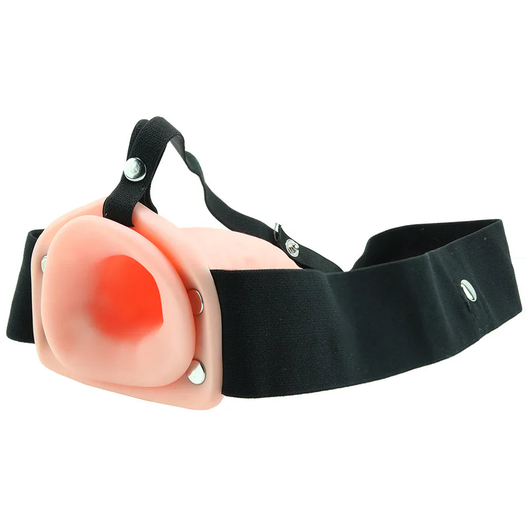 Dr. Skin 6 Inch Hollow Strap-On in Vanilla – Heaven Boutique Vancouver – side view