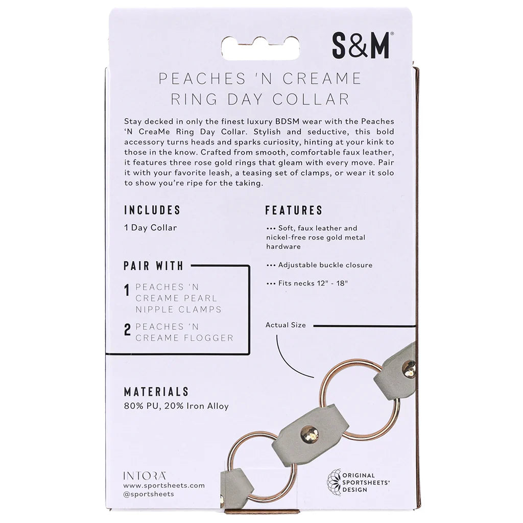 S&M Peaches 'n CreaMe Ring Day Collar – Vancouver — discreet 1–2 hour delivery – close-up view