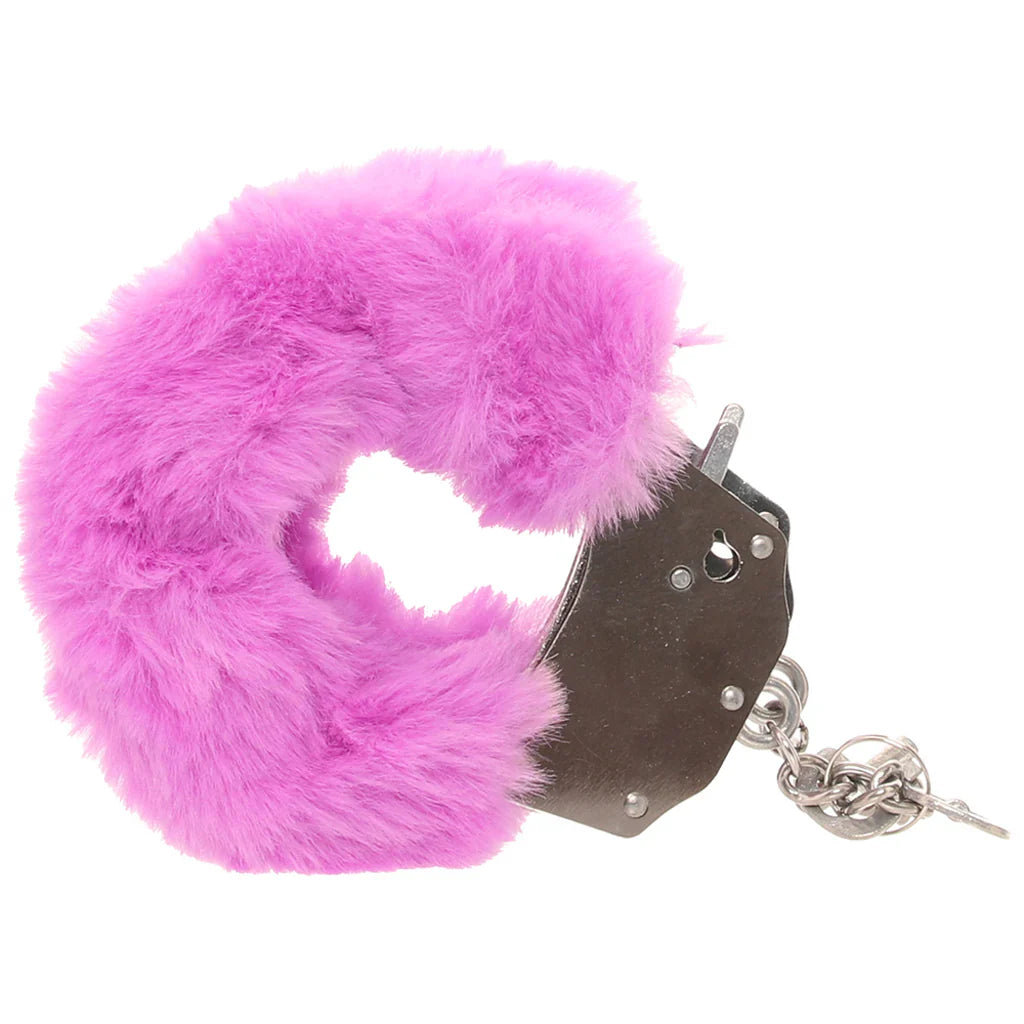 Ouch! Heavy Duty Fluffy Cuffs in Purple – Vancouver — discreet 1–2 hour delivery – close-up view