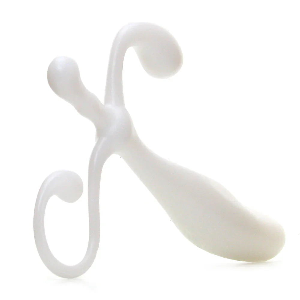 Blue Line 5 Inch Male P-Spot Massager in White Vancouver – product detail