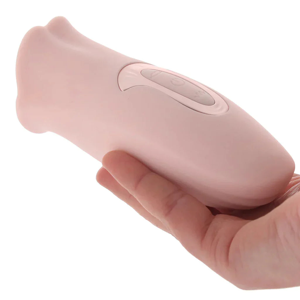 Loveline Kiss Dual Action Suction Vibe – Heaven Boutique Vancouver – side view