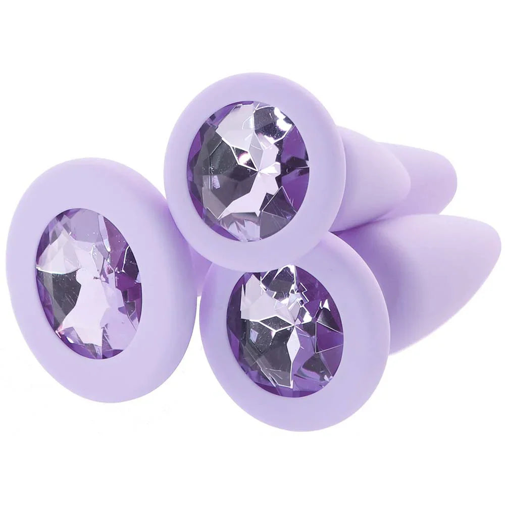 First Time Crystal Booty Anal Plug Set in Purple – Vancouver — discreet 1–2 hour delivery – close-up view