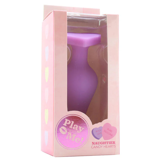 Candy Hearts Do Me Now Small Butt Plug in Purple — delivered in Vancouver in 1–2 hours | Heaven Boutique