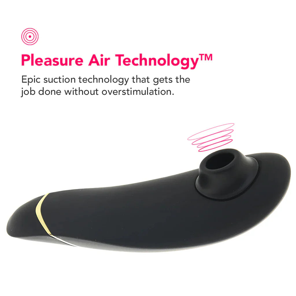 Womanizer Premium 2 Pleasure Air Stimulator in Black – Heaven Boutique Vancouver – additional angle