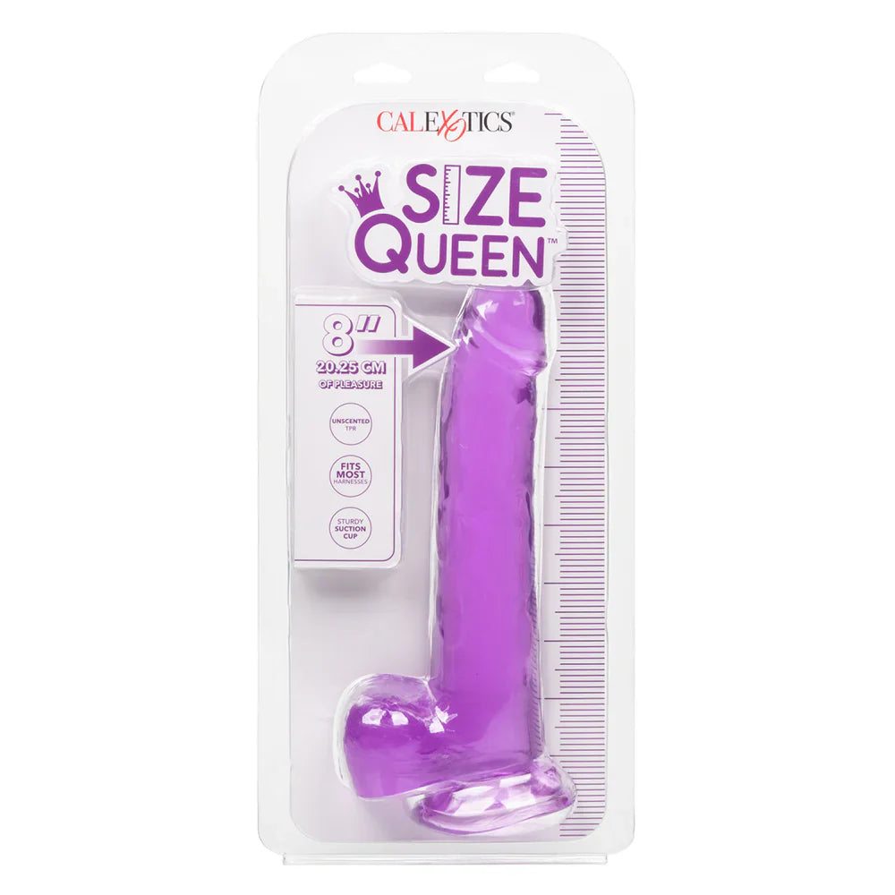 Size Queen 8 Inch Jelly Dildo in Purple — delivered in Vancouver in 1–2 hours | Heaven Boutique