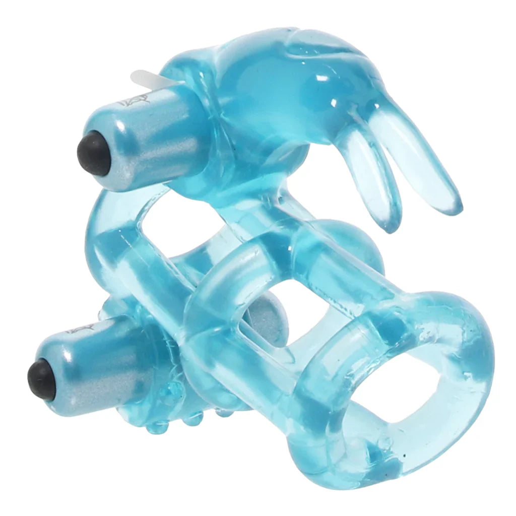 Double Trouble Vibrating Support System in Blue – Vancouver – packaging view