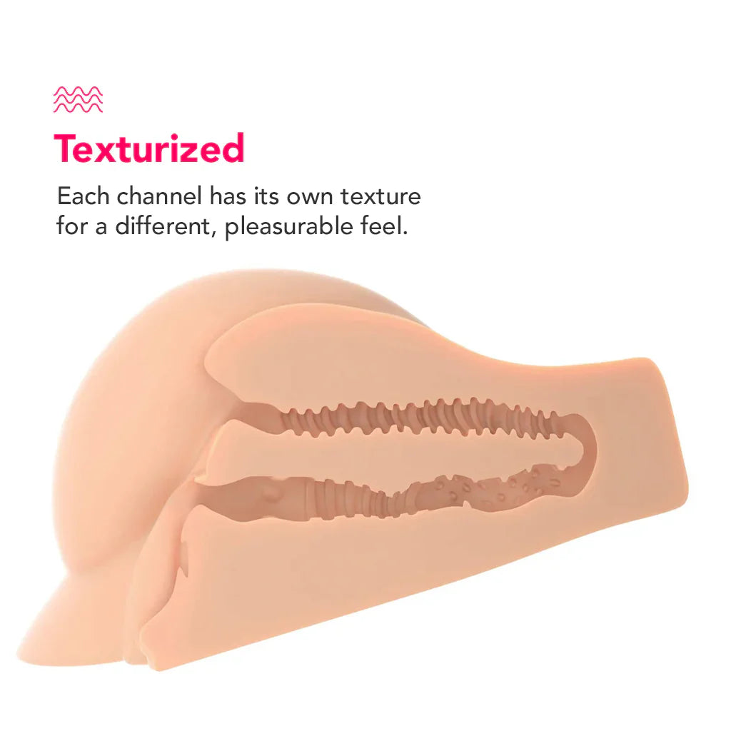 PDX Plus Perfect Ass Masturbator in Light – Heaven Boutique Vancouver – side view