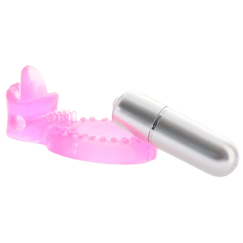Teaser Tongue Vibrating Enhancer Ring – Heaven Boutique Vancouver – side view