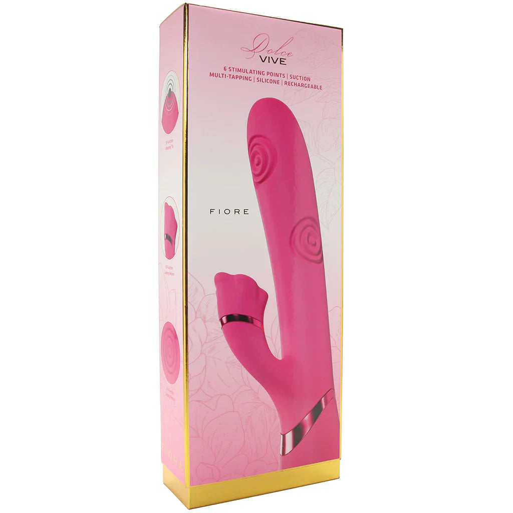 Dolce Vive Fiore Air Wave Tapping Rabbit Vibe — delivered in Vancouver in 1–2 hours | Heaven Boutique