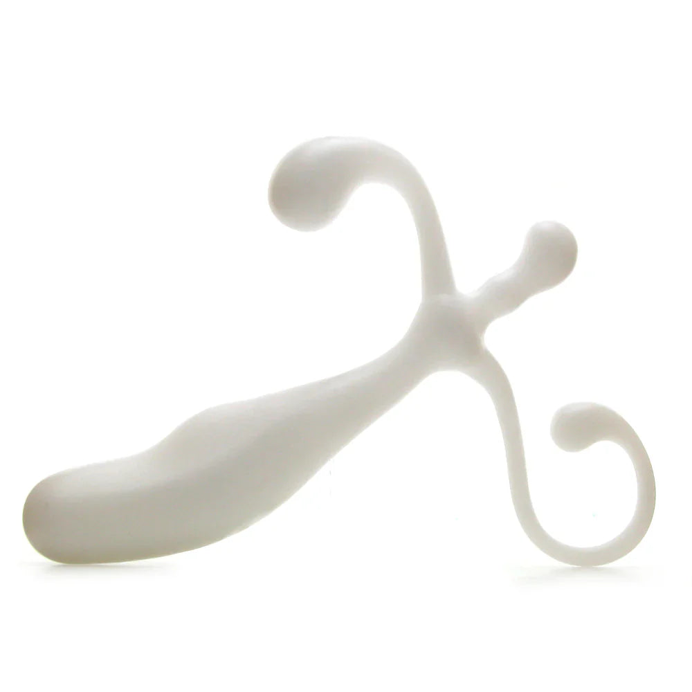 Blue Line 5 Inch Male P-Spot Massager in White – Vancouver adult boutique – features