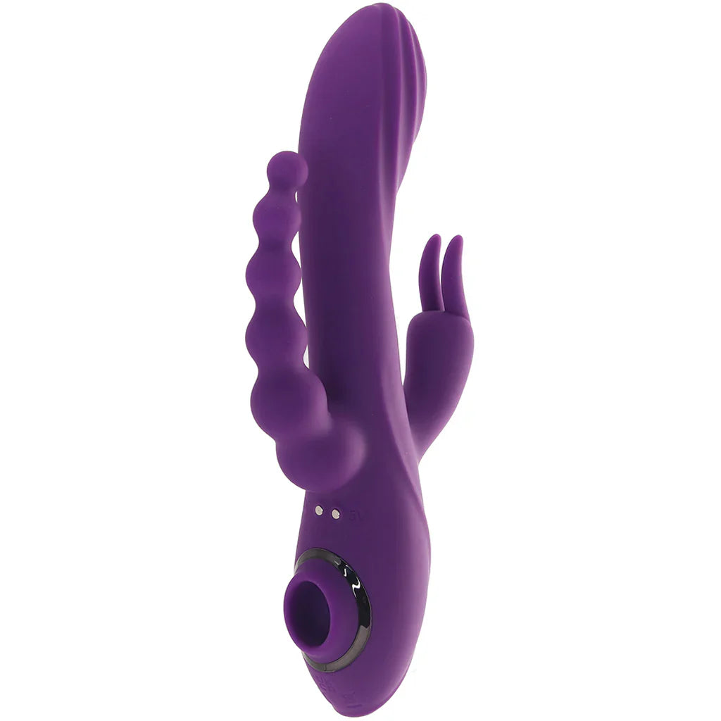 Fourgasm Triple Stimulator Sucking Rabbit Vibe in Purple – Vancouver – packaging view