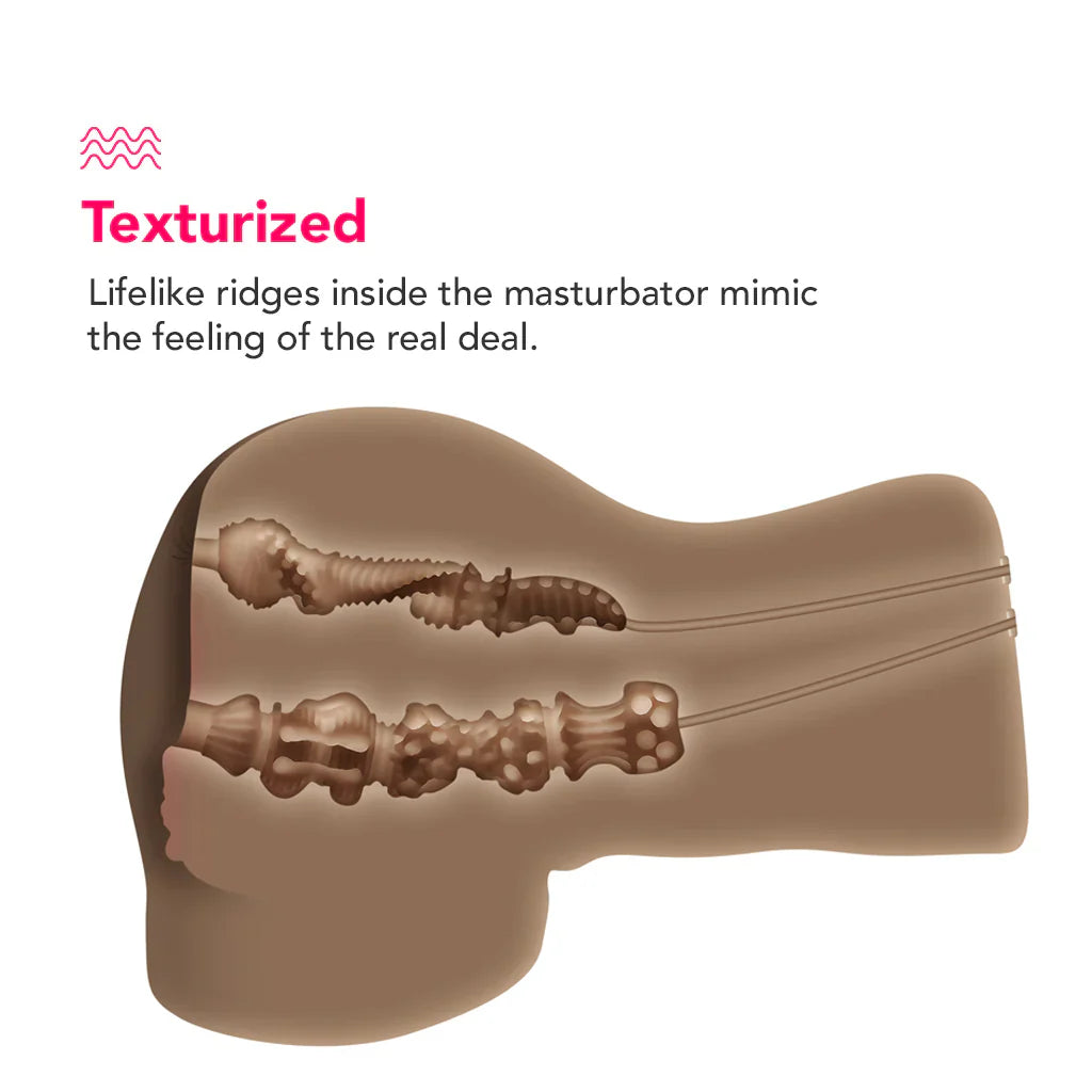 Rear Beauty Sucking & Vibrating Masturbator in Dark – Heaven Boutique Vancouver – additional angle