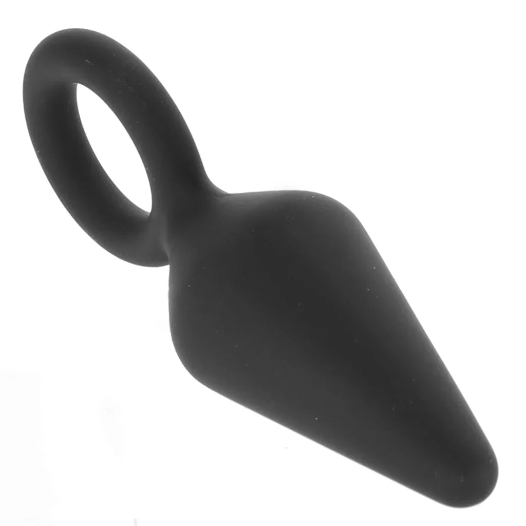Anal Adventures Platinum Loop Plug in Small - Small – Heaven Boutique Vancouver – side view