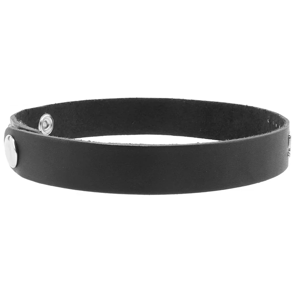 F**k Me Leather Word Band Collar – Heaven Boutique Vancouver – side view