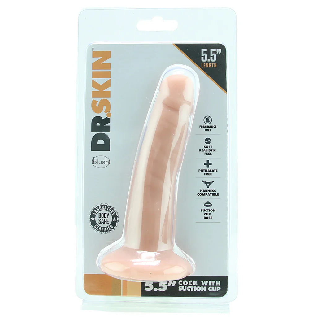 Dr. Skin 5.5 Inch Cock with Suction Cup in Beige — delivered in Vancouver in 1–2 hours | Heaven Boutique