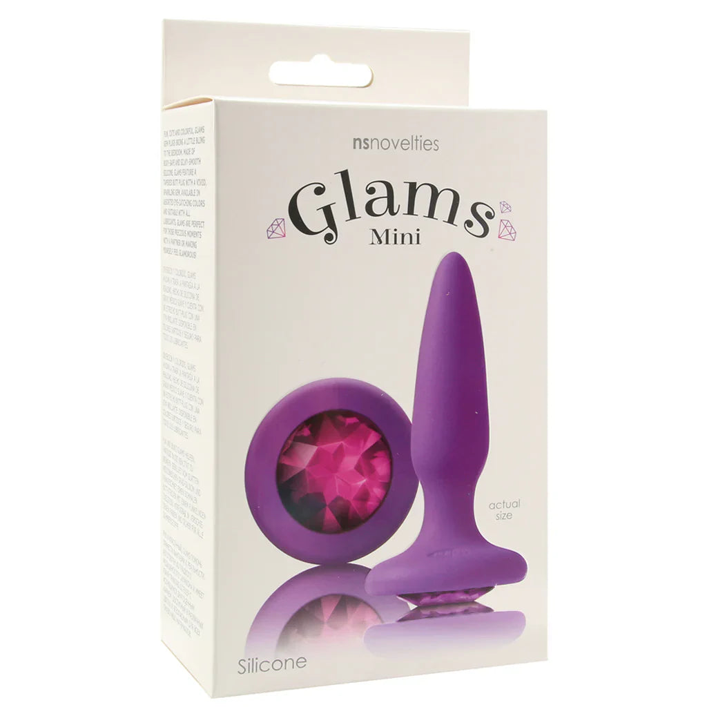 Glams Mini Purple Gem Silicone Butt Plug — delivered in Vancouver in 1–2 hours | Heaven Boutique