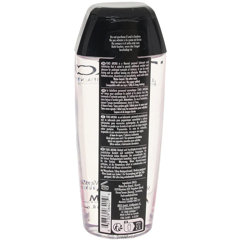 Toko Aroma Flavored Lube 5.5oz/163ml in Strawberry Wine – Vancouver — discreet 1–2 hour delivery – close-up view