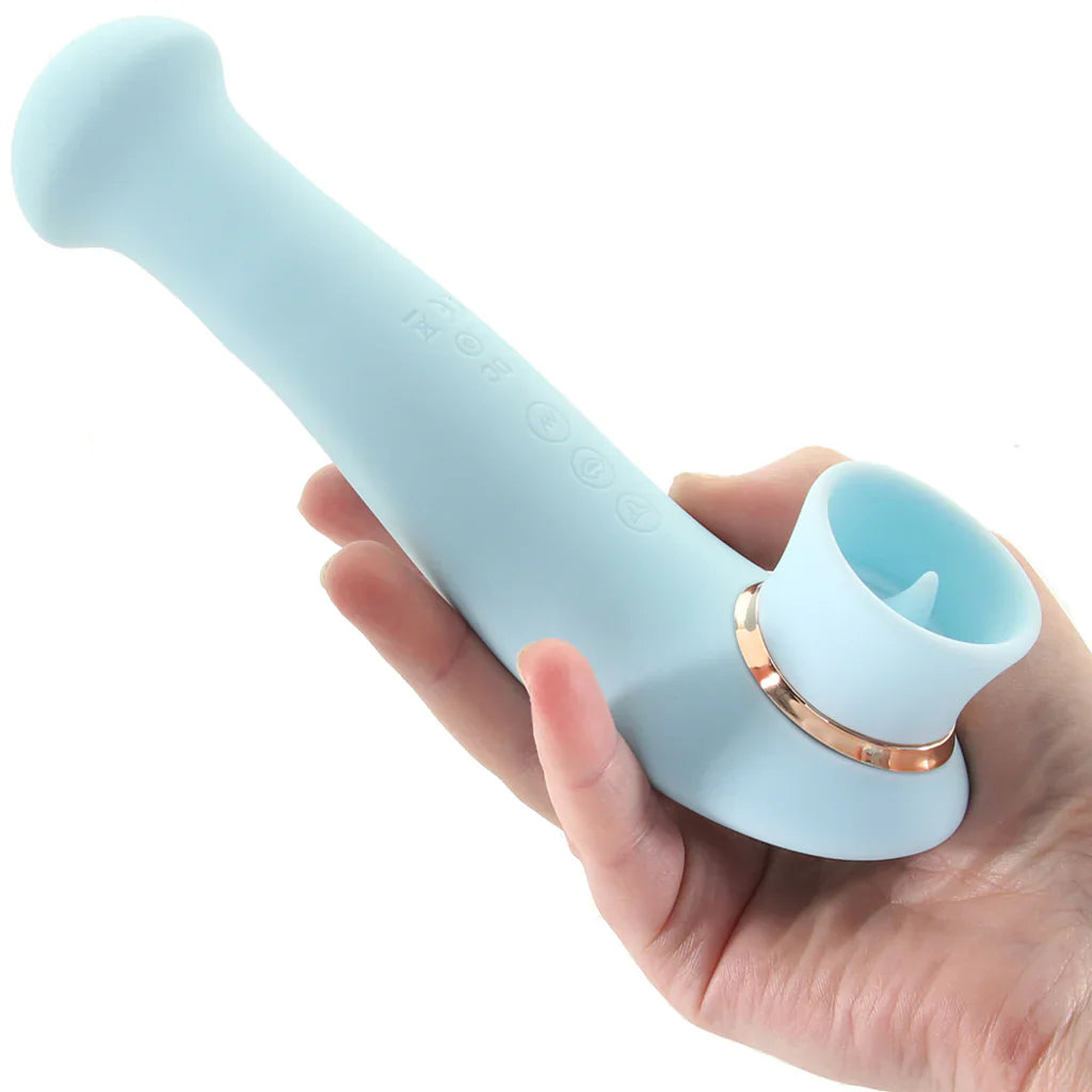 Destiny Sucking, Flickering and Vibrating Massager in Blue Vancouver – product detail