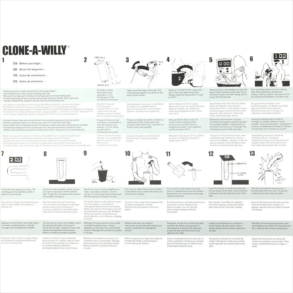 Clone-A-Willy Vibrator Kit in Glow in the Dark Vancouver – product detail