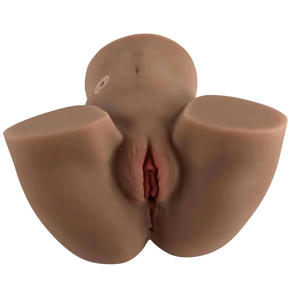 Rear Beauty Sucking & Vibrating Masturbator in Dark – Vancouver adult shop – in use view