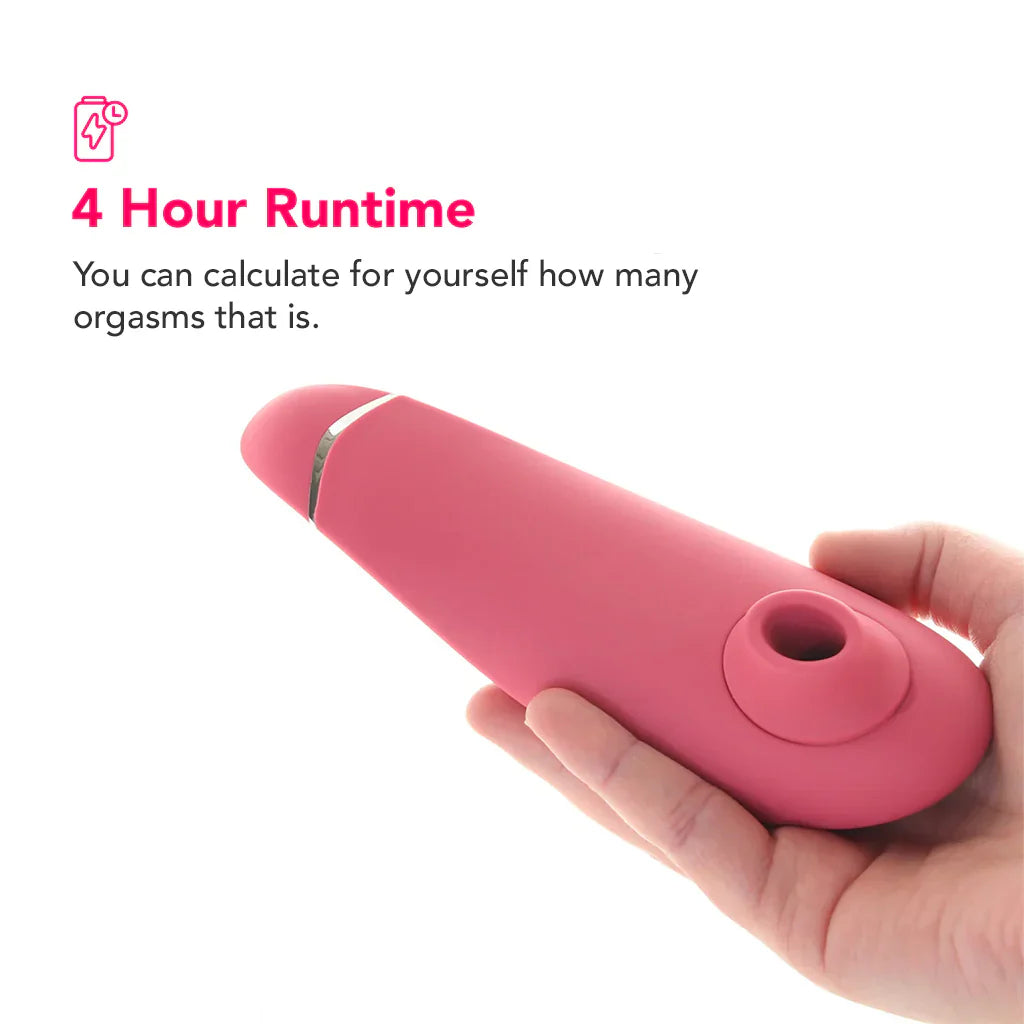 Womanizer Premium 2 Pleasure Air Stimulator in Raspberry – Vancouver adult boutique – features